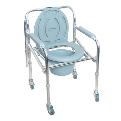 Foldable Commode Chair W/Wheel (Med E Move )