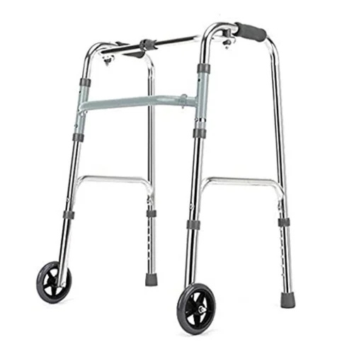 Foldable Walker With Wheel (Chrome) - Karma