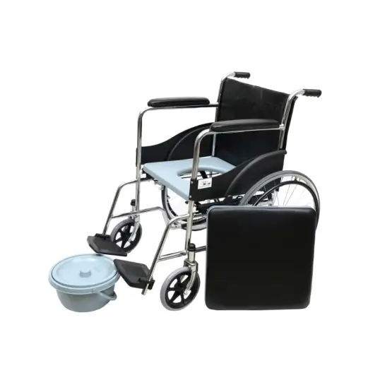 Commode Wheelchair Flat - Med E Move